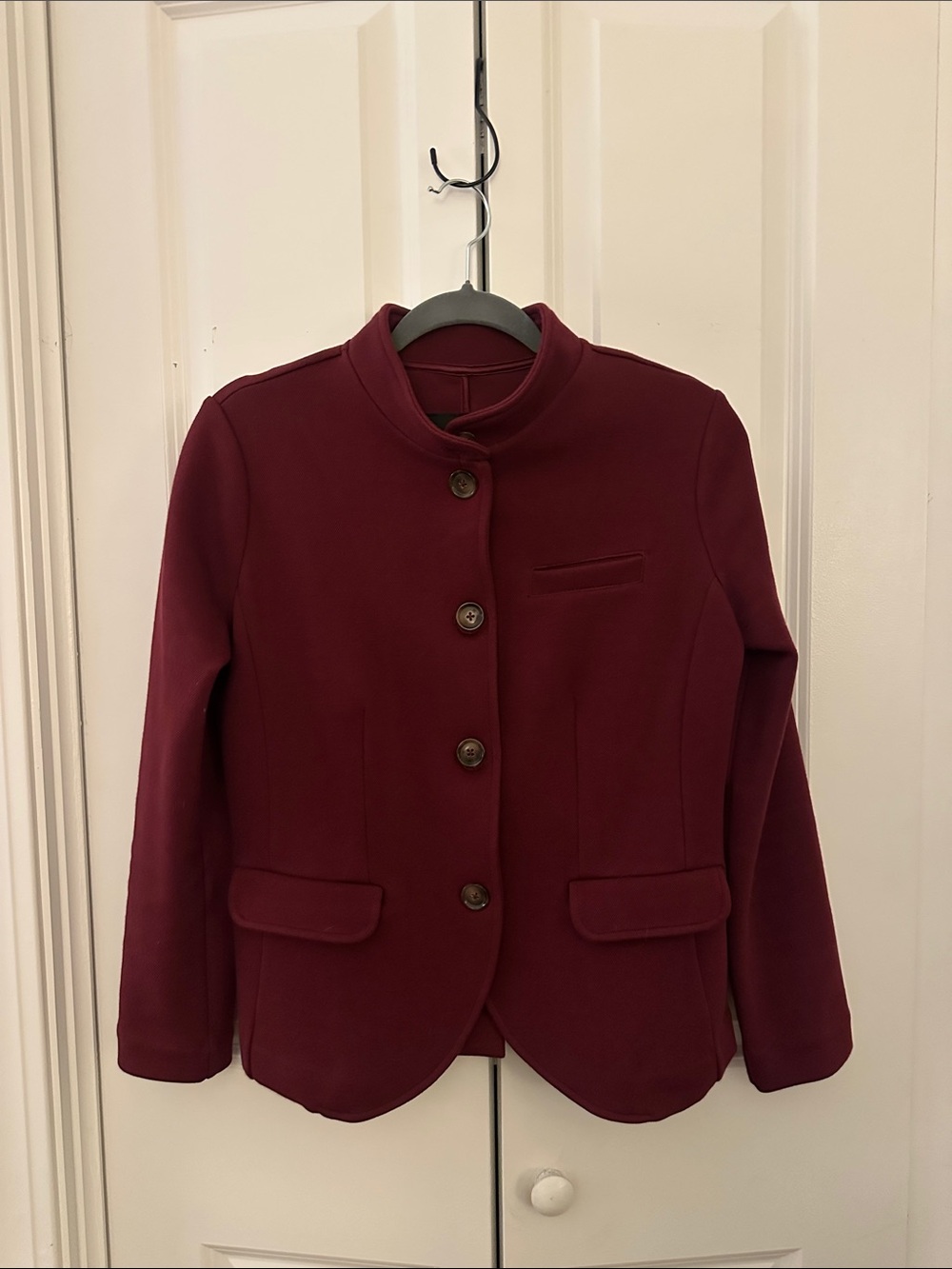 Banana Republic Knit Pique Blazer in Bright Wine - Small Petite - Picture 3 of 6
